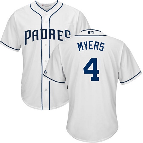 Padres #4 Wil Myers White Cool Base Stitched Youth MLB Jersey - Click Image to Close